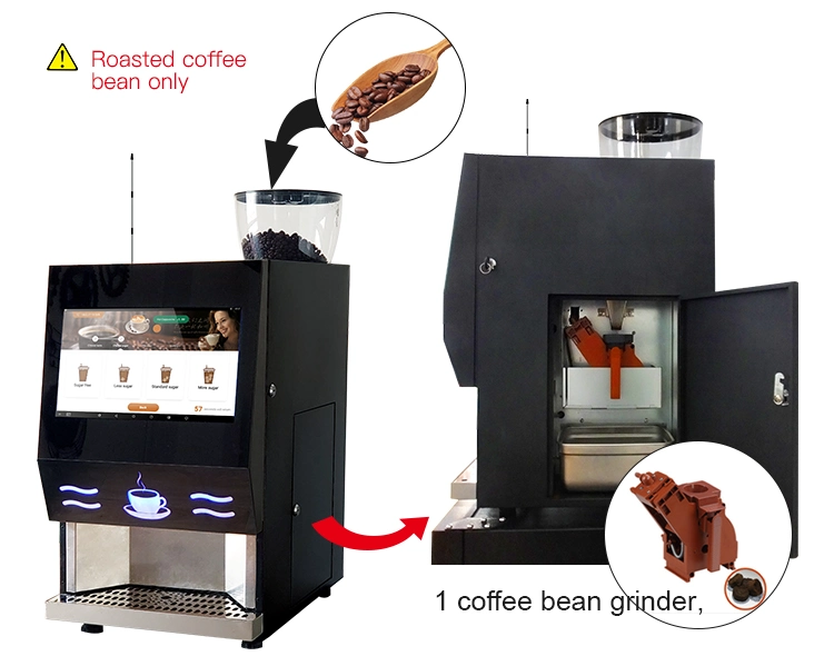 Fresh Bean to Cup Coffee Smart Vending Machine Candy/Food Vending Machine