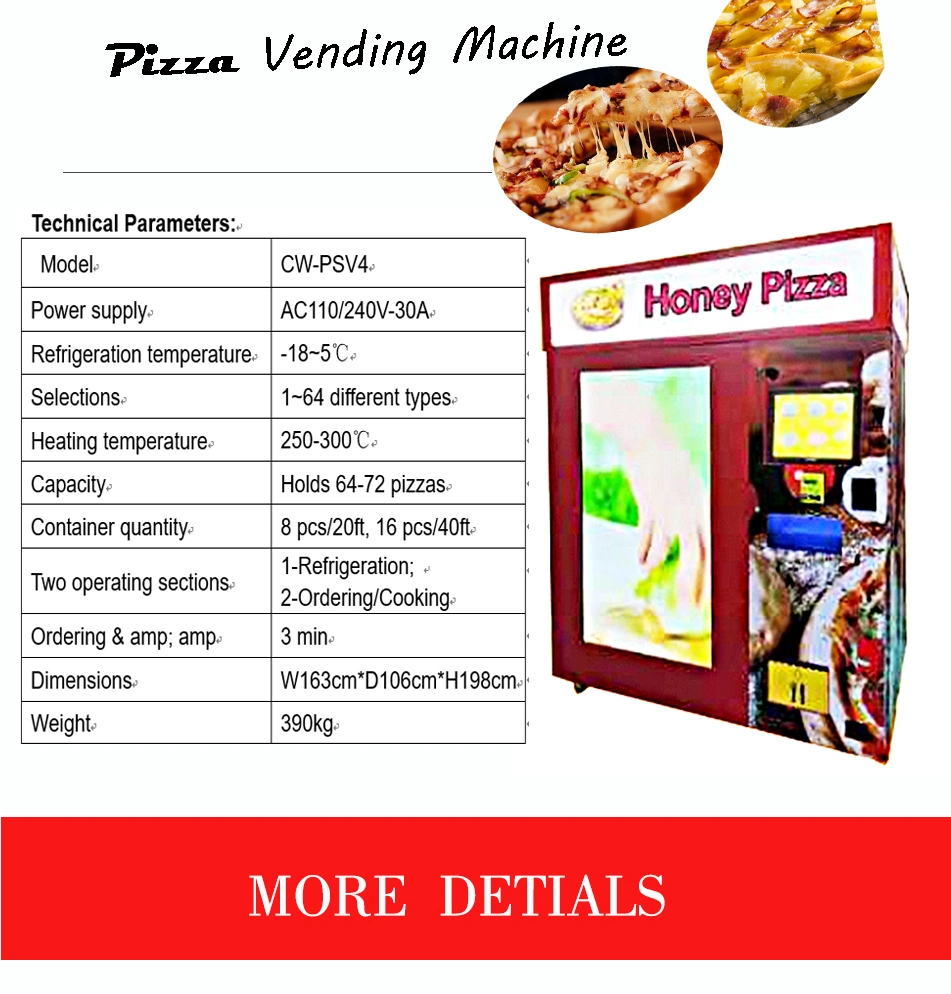 Caterwin Fully Automatic Commercial Pizza Vending Machine Hot Food Vending Machine