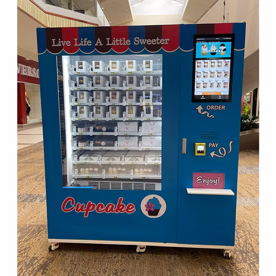 Distributeur automatique intelligent d'aliments frais avec lecteur de cartes de crédit