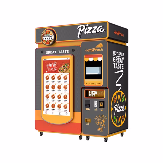 2022 Distributeur automatique de pizza intelligent commercial de nouveau style avec écran tactile, restauration rapide fraîche et chaude entièrement automatique à vendre Fabricant