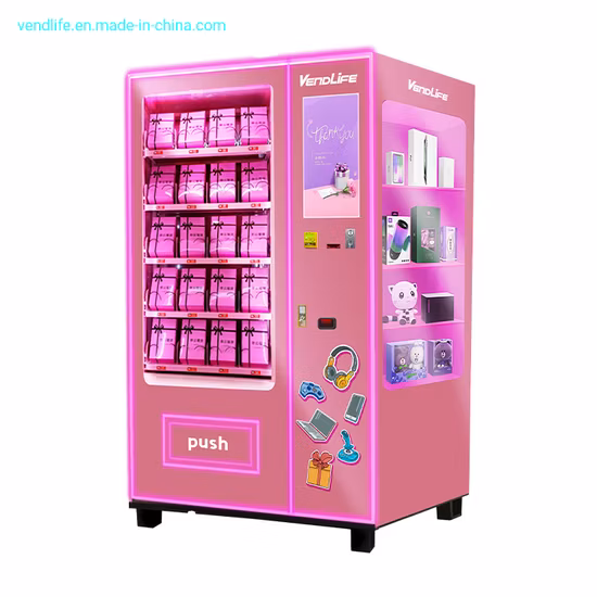 Centre commercial en plein air filles beauté maquillage stand cils cheveux cils Vendlife distributeur automatique