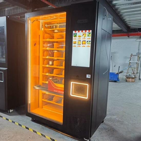 Automatique de distributeur automatique chaud de nourriture de micro-onde de système d'ascenseur chauffé