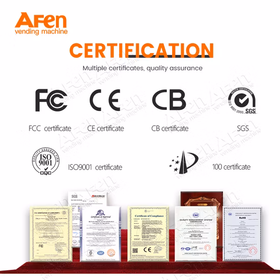 Afen Meilleur Prix Deux Armoires Grand Type Différent Combo Boisson et Snack Distributeur Automatique