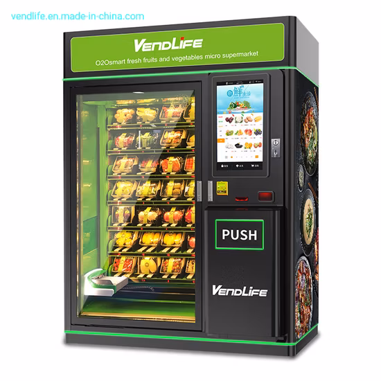 Hot Open Banh Tom Ramassez les distributeurs automatiques de livraison de nourriture chauffée Smart Vendlife